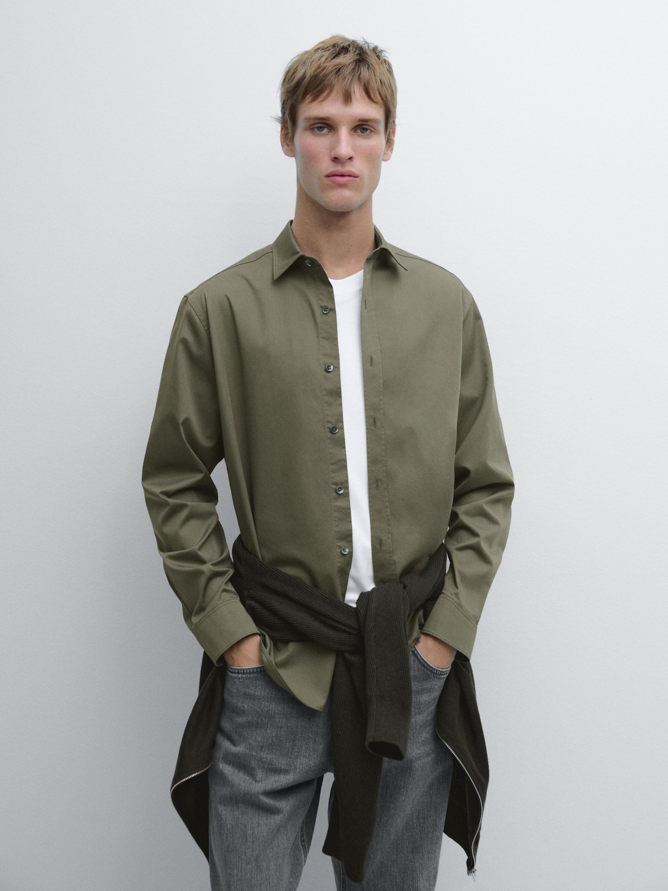 Regular-fit 100% cotton shirt